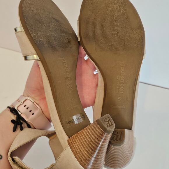 Paul Green Violet Sabina Combo Ankle Straps Heeled Sandals Women's Size 7.5 - Picture 7 of 15